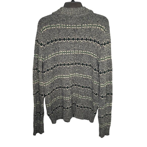 American Eagle Henley Sweater Mens Size Medium Athletic Fit Rabbit Hair Blend - Picture 2 of 9